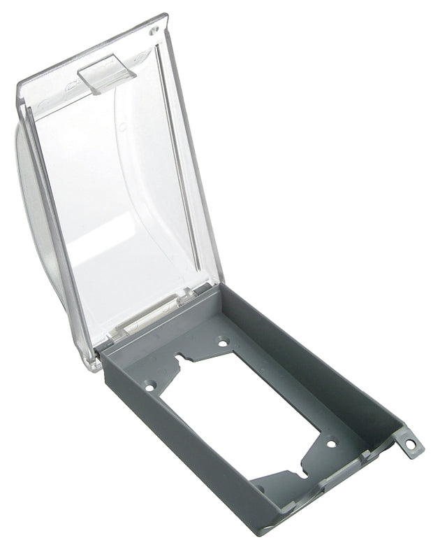Red Dot CKPS Cover, Lockable, 6-5/32 in L, 4-11/16 in W, Rectangular, Polycarbonate, Clear