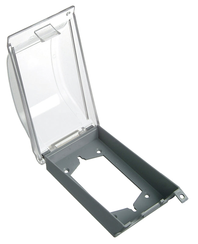 Red Dot CKPS Cover, Lockable, 6-5/32 in L, 4-11/16 in W, Rectangular, Polycarbonate, Clear