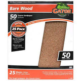 Gator 11 in. L X 9 in. W 50 Grit Aluminum Oxide Sanding Sheet 1 pk, Pack of 25