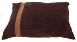 Aspenpet 80388 Knife Edge Pillow Pet Bed, 27 in L, 36 in W, Paw Print Pattern, Polyfill Fill, Dark Tan