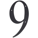 HILLMAN 6 in. Reflective Black Plastic Nail-On Number 9 1 pc, Pack of 3
