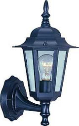 Boston Harbor AL8041-5 Outdoor Wall Lantern, 120 V, 60 W, A19 or CFL Lamp, Aluminum Fixture, Black