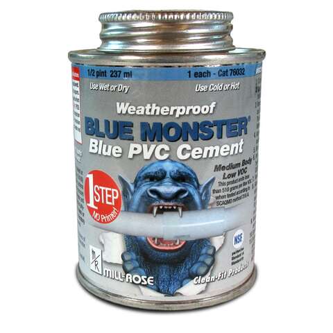 Blue Monster Blue All Weather Cement For PVC 8 oz