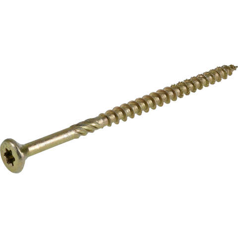 HILLMAN Power Pro No. 10 X 3-1/2 in. L Star Bronze Ceramic Coarse Wood Screws 295 pk