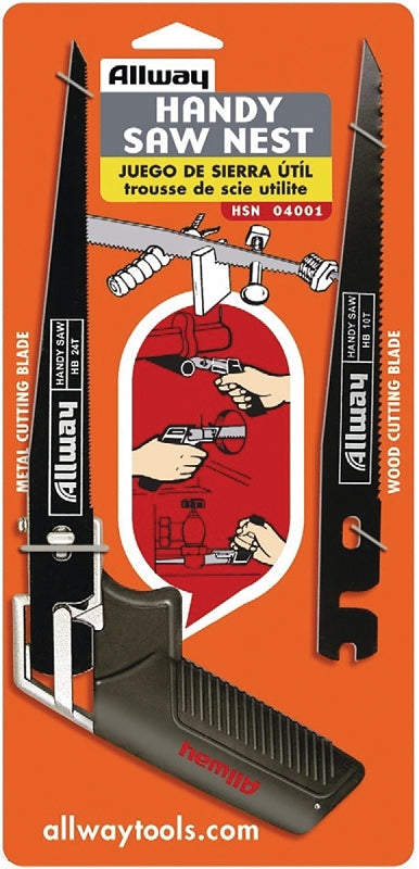 ALLWAY HSN Handy Saw Nest, 7-1/2 in L Blade, 10 and 24 TPI