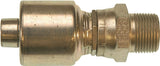 Gates MegaCrimp G25105-0806 Hose Coupling, 3/8 x 1/2 in Dia, 3.22 in, 3/8-18, Crimp x NPTF, Straight Angle, Steel, Zinc