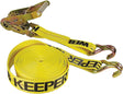 Keeper 04624 Tie-Down, 2 in W, 40 ft L, Polyester, Yellow, 3333 lb, J-Hook End Fitting, Steel End Fitting