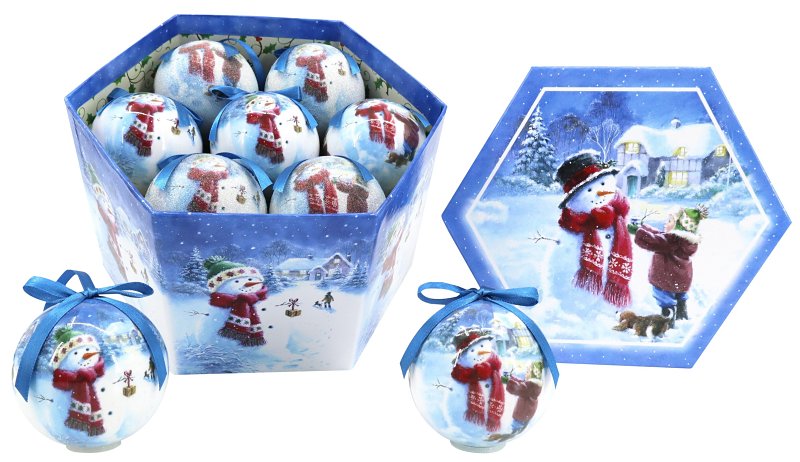 Santas Forest 99803 Ornament, Traditional Set with Matching Box, Pack of 12
