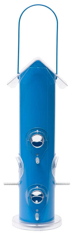 Perky-Pet 391 Wild Bird Feeder, 13-1/4 in H, 1 lb, Metal, Blue, Powder-Coated, Hanging Mounting