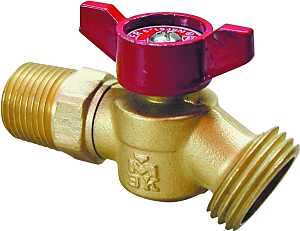 B & K 102-353HN Hose Bibb, 1/2 x 3/4 in Connection, MPT x Male Hose, 125 psi Pressure, Brass Body