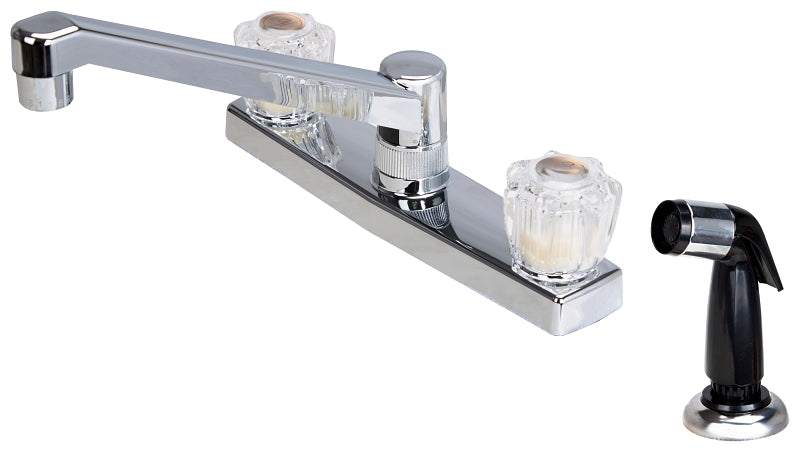 Boston Harbor PF8211A Kitchen Faucet, 1.8 gpm, 2-Handle, ABS, Chrome Plated, Knob Handle