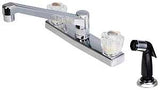 Boston Harbor PF8211A Kitchen Faucet, 1.8 gpm, 2-Handle, ABS, Chrome Plated, Knob Handle