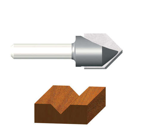 Vermont American 1/2 in. D X 7/16 in. X 1-25/32 in. L Carbide Tipped V-Groove Router Bit