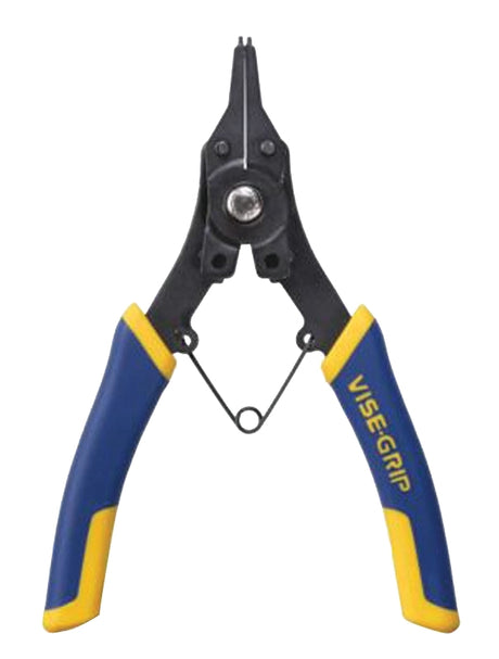 Irwin 2078900 Snap Ring Plier, 6-1/2 in OAL, Blue/Yellow Handle, ProTouch Grip Handle