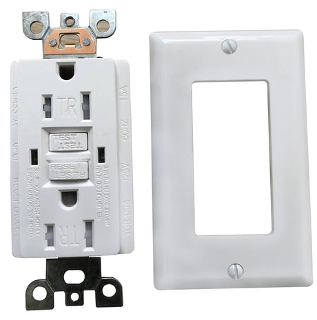 Genmax TR15WST GFCI Receptacle/Outlet, 15 A, White