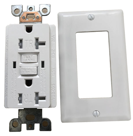 Genmax TR20WST GFCI Receptacle/Outlet, 20 A, White