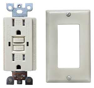 Genmax TR15VST GFCI Receptacle, 15 A, Ivory