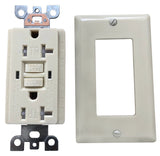 Genmax TR20VST GFCI Outlet, 20 A, Ivory