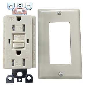 Genmax TRWR15VST GFCI Wall Receptacle, 15 A, Ivory