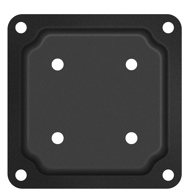 Nuvo Iron WPCP4B Wood Post Connector Plate, 0.2 in H x 4.7 in W x 4.7 in D Dimensions, 4 x 4 in Column/Post, Steel, 1 EA