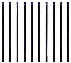 BALUSTER RECT STEEL BLK 32X1IN