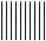 BALUSTER RECT STEEL BLK 32X1IN