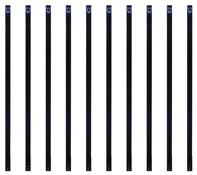 BALUSTER RECT STEEL BLK 32X1IN