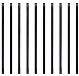 BALUSTER RECT STEEL BLK 38X1IN