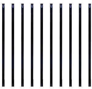 BALUSTER RECT STEEL BLK 38X1IN