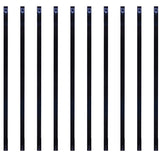 BALUSTER RECT STEEL BLK 38X1IN