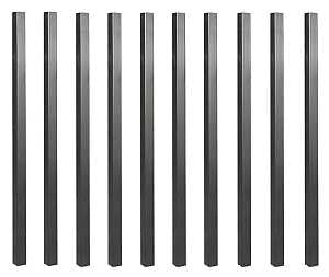 BALUSTER SQ STEEL BLK 26X3/4IN