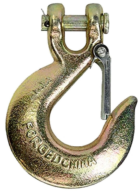 Baron 331L-1/4-70 Clevis Slip Hook with Latch, 1/4 in, 3150 lb Working Load, 70 Grade, Yellow Chromate