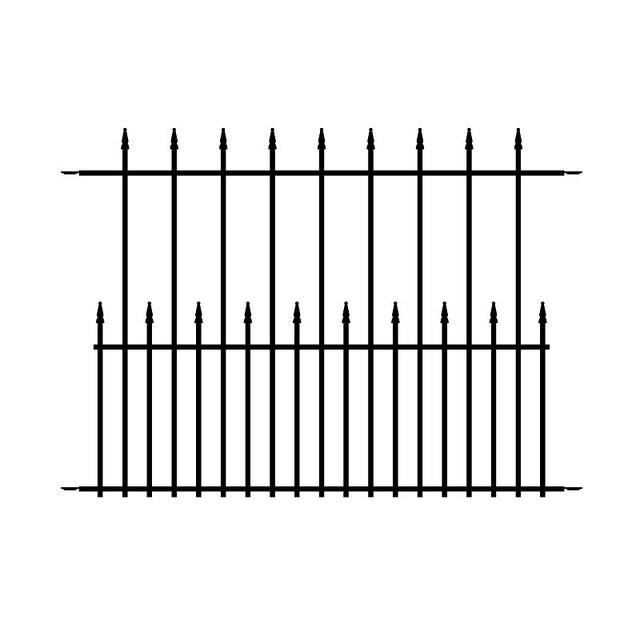 Nuvo Iron TEQF2 Tiger Eye Double Panel, 48 in H, Metal, Black