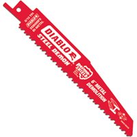 Diablo DS0608BFD2 Reciprocating Saw Blade, 1 in W, 6 in L, 8/10 TPI, Bi-Metal Cutting Edge