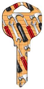 Hy-Ko 15005KW1-TOOL Key Blank, Tools, Brass, Nickel, For: Kwikset KW1 Keyways, KW1-TOOL Key Number, Pack of 5