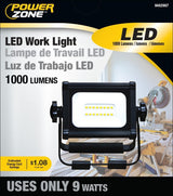 PowerZone O-YWL-1000 Work Light, 60 Hz, 1-Lamp, LED Lamp, 1000 Lumens, 4000 K Color Temp, Black