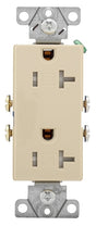 Eaton Wiring Devices TR1307V-BOX Duplex Receptacle, 2 -Pole, 20 A, 125 V, Back, Side Wiring, NEMA: 5-20R, Ivory