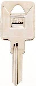 Hy-Ko 11010TM1 Key Blank, Brass, Nickel, For: Trimark Cabinet, House Locks and Padlocks, TM1 Key Number, Pack of 10