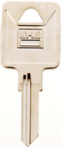 Hy-Ko 11010TM1 Key Blank, Brass, Nickel, For: Trimark Cabinet, House Locks and Padlocks, TM1 Key Number, Pack of 10