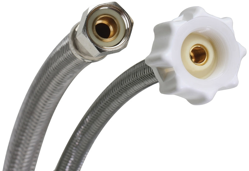 Fluidmaster Click Seal Series B1T09CS Toilet Connector, 3/8 in Inlet, Compression Inlet, 7/8 in Outlet, Ballcock Outlet