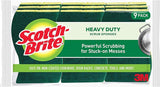 Scotch-Brite 429-5 Heavy-Duty Scrub Sponge, Fiber Abrasive, 111 mm L, 66 mm W, Green/Yellow