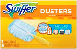 Swiffer 11804 Duster Starter Kit, Fiber Head, Plastic Handle, 6 in L Handle