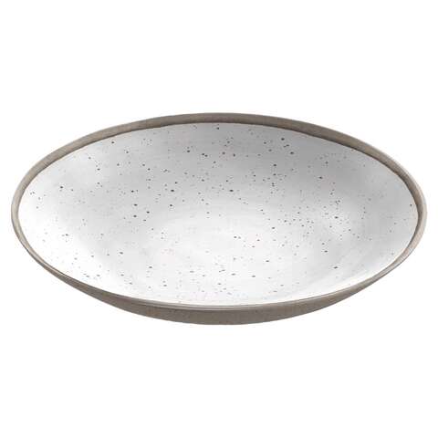 TarHong Gray/White Melamine Kiln Low Bowl 1 each