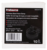 ProSource HCRSS44 Interlocked Hose Clamp, Stainless Steel, Stainless Steel, Pack of 10