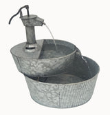 Seasonal Trends Y95854 Titan Metal Bucket Fountain, Rustic, 0.03A, 120 V, 6 L Reservoir, 250 L/H