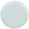 Carlon CPC4WH Box Cover, 4 in Dia, Round, Lexan, White