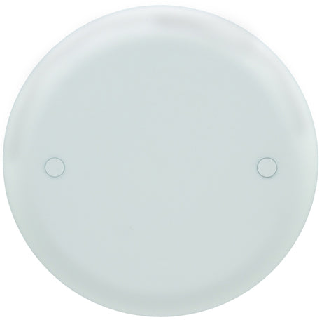 Carlon CPC4WH Box Cover, 4 in Dia, Round, Lexan, White