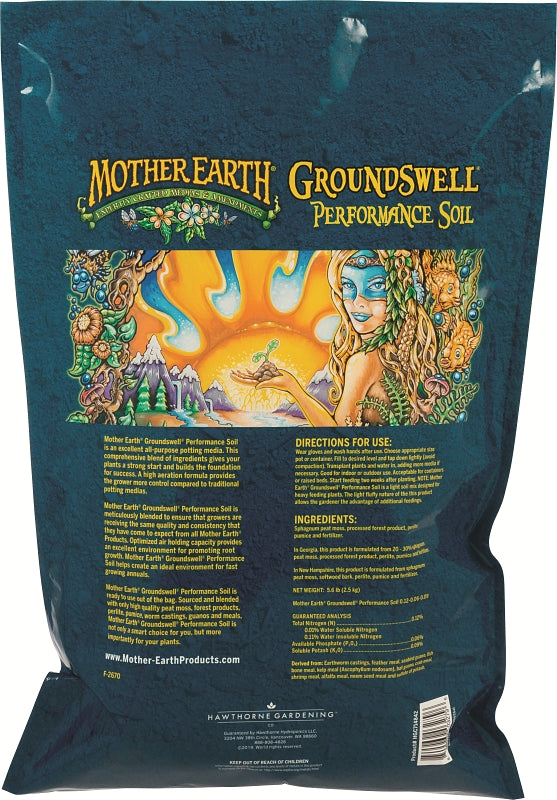 Mother Earth Groundswell HGC714842 Performance Soil, 12 qt Package, Pallet