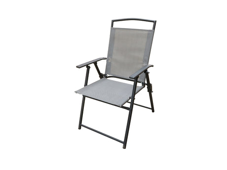 Seasonal Trends 50606 Arm Chair, 25.29 in W, 25 in D, 35.43 in H, Polyester, Grey, Powder Coated Frame, Pack of 2