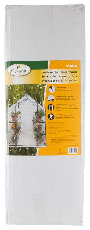 Landscapers Select GHLPS Green House, 56.5 in L, 56.5 in W, 75 in H, Zippered Access Door